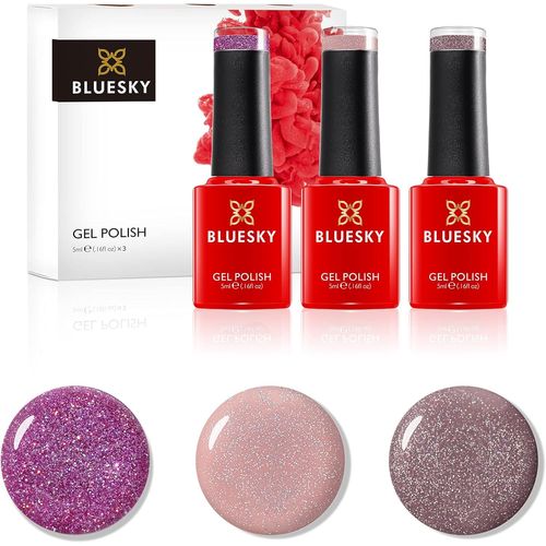 Asas-Ensemble De Vernis À Ongles En Gel ,Collection De 10 Ans D'anniversaire,Ensemble 2,3x5ml,Rose,Mauve,Nu,Pastel,Paillettes Fines(Nécessite Un Durcissement Sous Uv Ou Lampe À Led)) 