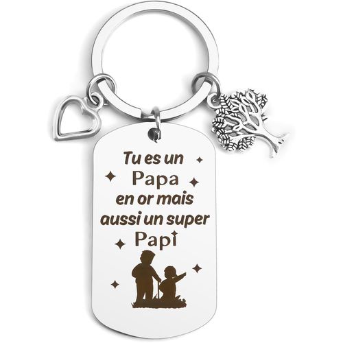 Asas-Cadeau Papi,Porte Clef Papy,Idée Cadeau Grand Pere,Cadeau Fete Des Papy,Cadeau Papy,Cadeau Papy Noel,Cadeau Papi Personnalisé Anniversaire Valentin Cadeau Retraite Porte-Clés Grand-Père Je T'aime