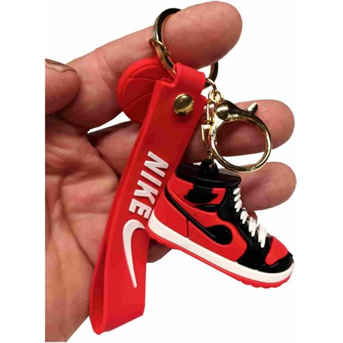 Asas-Porte Clés 3d Série Basket Dragone Petit Budget Ornements Dans Sachet Scellé(Rouge Et Noir)