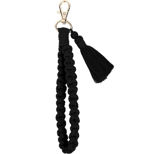Asas-Macramé Porte Clés Boho Tressé Porte Cles Lanière Courte Gland Pendentif Voiture Porte-Clés Pour Femmes