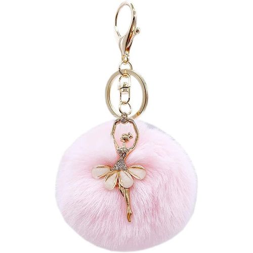 Asas-Porte-Clés En Peluche Doux Porte-Clés Moelleux 8cm Ballet Fille Créatif Mignon Petit Ange Sac De Voiture Pendentif