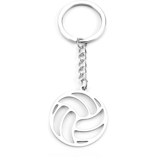 Asas-Porte-Clés De Volley-Ball En Acier Inoxydable Pour Couples,Pendentif Porte-Clés Rond,Un Cadeau Unique Et À La Mode Pour Les Amateurs De Porte-Clés,Également Un Cadeau Pour Les Femmes