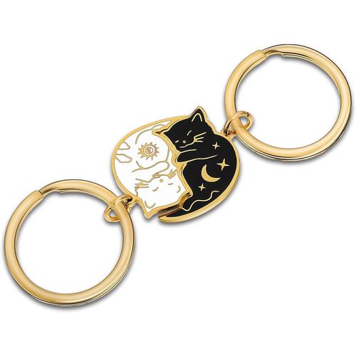 Asas-Lot De 2 Porte-Clés Assortis Pour Couple,Motif Chat Mignon,Cadeau De Saint-Valentin Pour Petit Ami,Petite Amie,Épouse,Mari,Lui,Elle,Amoureux Des Chats,Meilleurs Amis