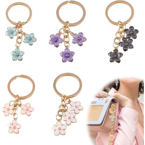 Asas-Porte Clef En Forme De Fleur,Porte Clé Femme,Pendentif De Sac Pour Femme,For School Bag Charms,Mobile Phone Case Charms,A Lovely Accessory For Femmes Et Jeunes Filles