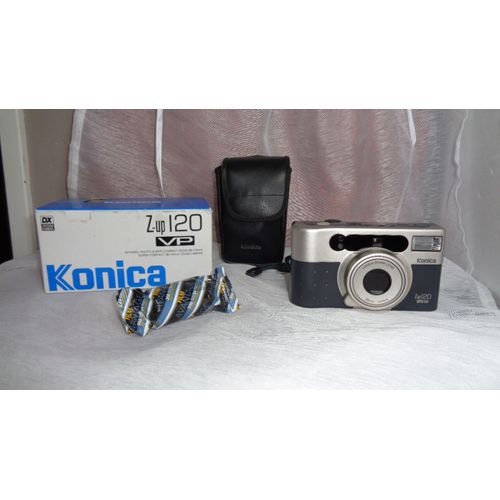 konica z-up 120 vp excellent etat de fonctionnement + 1 pellicule 35 mm gratuite + la boite + 1 housse