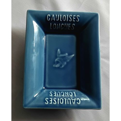 Ancien Cendrier Publicitaire " Gauloises Longues " En Céramique De Gien