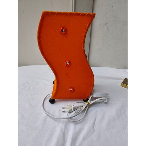 Lampe orange design ethnique – H30 cm – Fait main