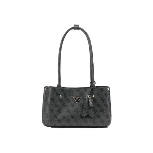 GUESS Sac à épaule anthracite noir pour femme - Meridian Shoulder Satchel Bag Coal Logo 290853