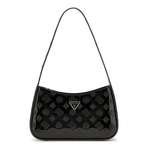 GUESS Sac à épaule noir pour femme - Arnela Top Zip Shoulder Bag Black Logo 297972