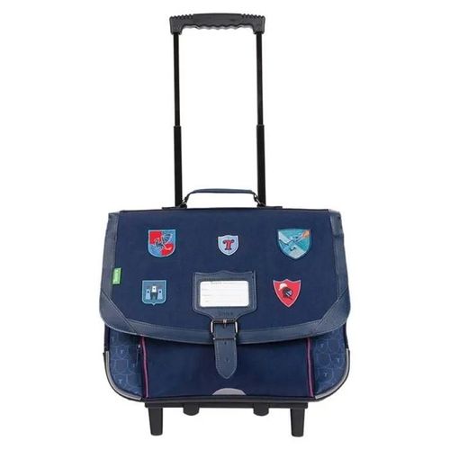 Tann's - Cartable à roulettes 38cm "Lancelot" bleu - 12884