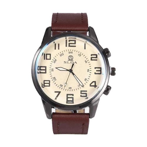 Fashion Business Belt Men's Watch Casual Retro Digital Dial Student Quartz Watch Men