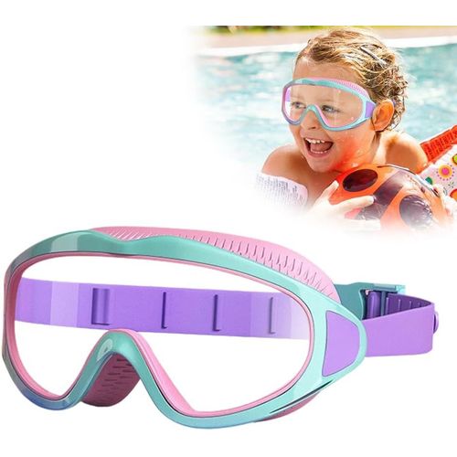 Anwxai-Lunettes De Natation Pour Enfants De 4 À 12 Ans,Anti-Buée Et Imperméables,Avec Grand Champ De Vision,Protection Uv,Réglables Et Confortables,Pour Garçons Et Filles