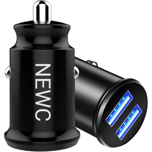Anwxai-Lot De 2,Mini Chargeur Voiture Allume Cigare Usb 2 Ports Pour Iphone 8/X/7/6s/6/Plus/X/Xs/Xr/11/12/Pro,Samsung Galaxy S10/S9/S8/S7/S6/Edge/Note/Plus,Huawei,Xiaomi,Smartphone,Tablette