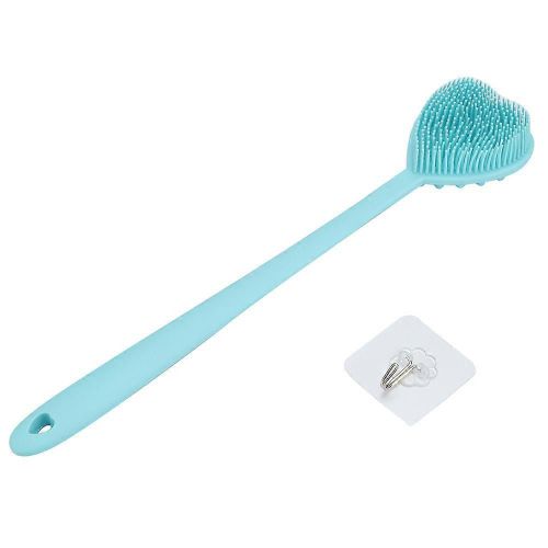Brosse Exfoliante En Silicone En Forme De Coeur Pour Le Bain Douche Massage De La Peau Nettoyage En Profondeur Bleu
