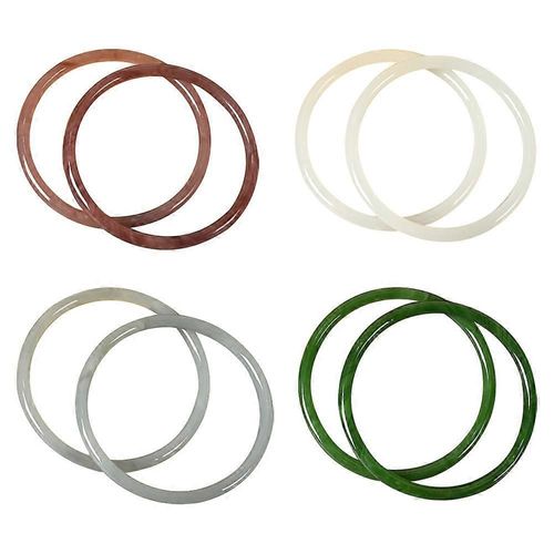 8pcs Style Chinois Verre Bracelets Imitation Jade Bracelet Mince Bracelets Bracelets Pour Femmes / Filles