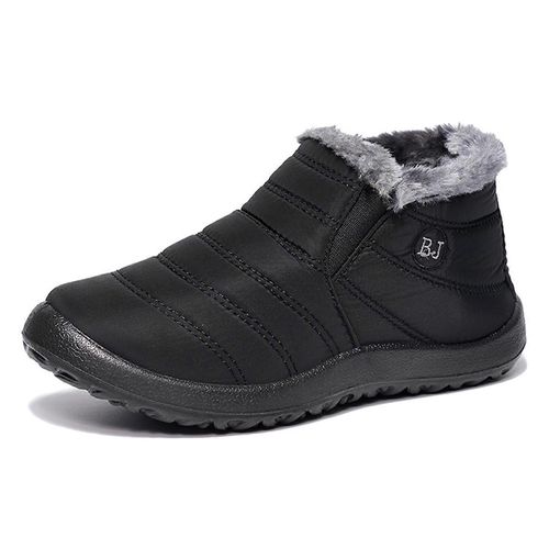 Womens Snow Boots Winter Warm Booties Fur Lined Anti-Slip Ankle Boots Outdoor Slip On Waterproof Booties Comfortable Warm Shoes