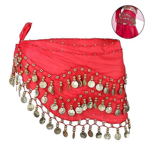 Foulard De Hanche Pour Danse Du Ventre, Foulard De Danse Du Ventre Pour Femmes Avec Jupes De Pièces Pour Cours De Danse Du Ventre, De Zumba Ou De Yoga