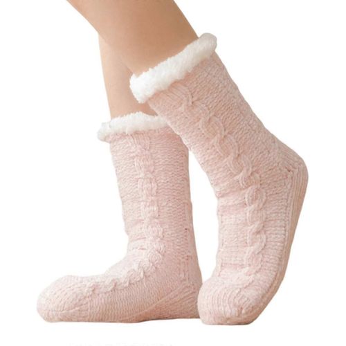 Christmas Non-Slip Winter Thick Warm Soft Slipper Socks Fleece Lined Fuzzy Stocking Home Floor Socks