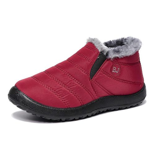 Waterproof Winter Boots, Winter Snow Boots Slip On Fur Lined Outdoor Warm Ankle Boots For Men And Women
