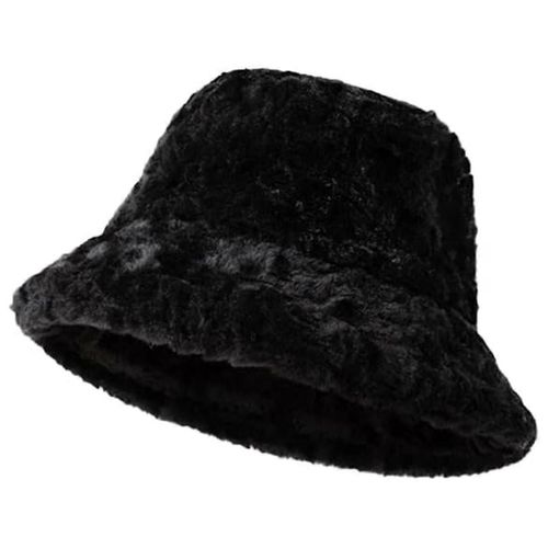 Winter Faux Fur Bucket Hat Fashion Warm Cap For Women Outdoor Fisherman Cap Plush Sherpa Bucket Hat