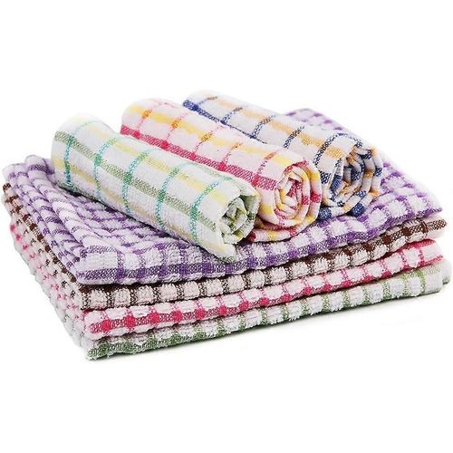 7pcs Treillis Coton Torchon, Débarbouillettes De Cuisine Serviettes À Main Réutilisables Pour La Cuisine