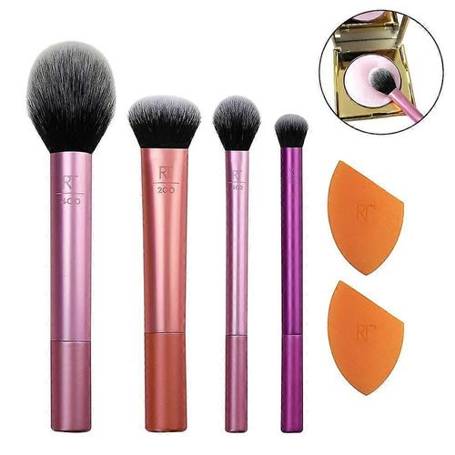 Ensemble De Pinceaux Maquillage Fond De Teint Professionnel Ensemble De Pinceaux De Maquillage Pinceau Poudre Premium Fard À Paupières Fard À Joues Ensemble De Pinceaux De Maquillage (6 Pièces) 