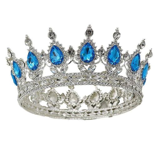 Couronne Topper pour diadème d'anniversaire magnifique cristal métal Couronne de bal princesse Couronne pour Costume bandeau