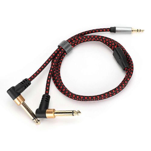 3.5mm 1/8 » TRS Mâle à 2X 6.35mm 1/4 » TS Mâle Mono Splitter de câble de type Y Compatible pour les systèmes stéréo domestiques Ordinateurs portables Amplificateurs Tables de mixage MP3