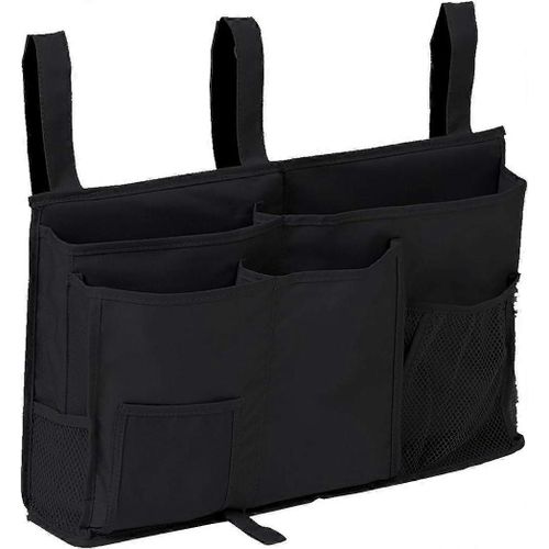 Caddy De Chevet, Organisateur De Rangement Pour Table De Chevet, Sac Suspendu Pour Lits Superposés, Dortoirs, Barrières De Lit D'hôpital Et Camping, Vert,(Noir)