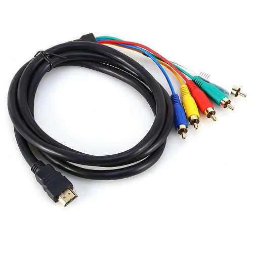.5M 5Ft HD 1080P HDMI Mâle vers 3 RCA AV Audio Vidéo Convertisseur Câble Cordon Adaptateur