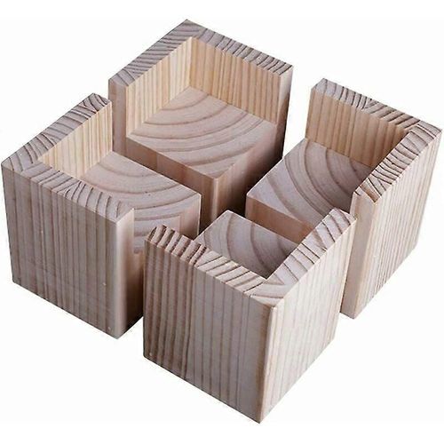Pack De 4 Élévateurs De Meubles Élévateurs De Meubles En Bois, Lit De Bureau Élévateur De Meubles Levage Des Pieds Pieds Jusqu'à Pour Le Lit De Table De Bureau (Taille : 5x5x5cm)