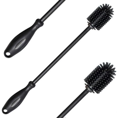 Brosse À Bouteille D'eau Brosse À Bouteille En Silicone, Bouteille De Sport Sous Vide, Vase Et Brosse De Nettoyage De Bouteille D'eau En Verrerie ¿ (Noir)