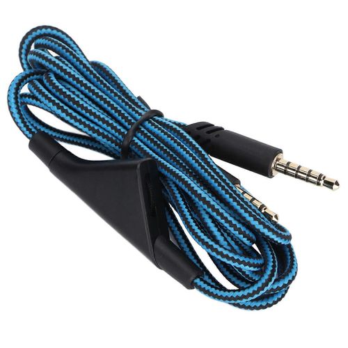 Câble audio de remplacement Fil de contrôle du volume en ligne et sans cordon de commande de sourdine en ligne pour casque de jeu Astro A10 A40TR (fonction de sourdine bleue)
