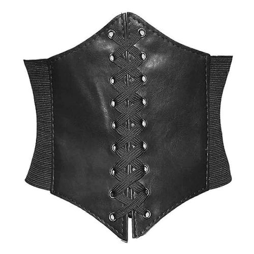 Mode Femmes Faux Cuir Steampunk Sexy Underbust Corset Ceinture Bustier