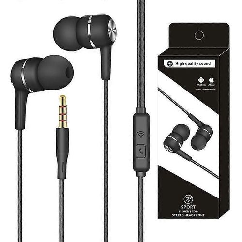 Écouteurs intra-auriculaires compatibles avec la réduction de bruit : Écouteurs à bouchon d'oreille isolant (noir)