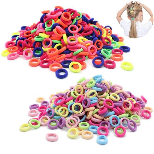Baby Girls Mini Hair Bobbles Colourful Hair Scrunchies Children 200 Pcs