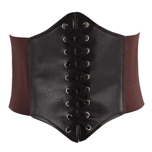 Ceinture Corset Femme Corset À Lacets Élastique Large Bande, Pour Femme