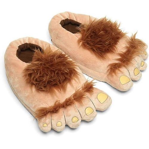 Pantoufles D'aventure De Monstre À Fourrure Pour Femmes, Confortable Nouveauté Warm Winter Hobbit Pieds Pantoufles Pour Adultes