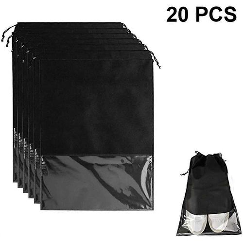 Paquet De 20 Sacs À Chaussures De Voyage, Sacs De Rangement Pour Chaussures Avec Cordon De Serrage