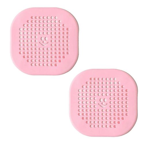 2 Pack Drain Hair Catcher Protecteur de drain en silicone durable Bouchon de cheveux avec ventouse pour douche cuisine salle de bain