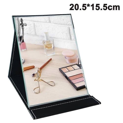 Miroir de maquillage pliant portable avec bureau cosmétique debout pour voyage, coiffeuse, décoration de chambre, cadeaux de beauté