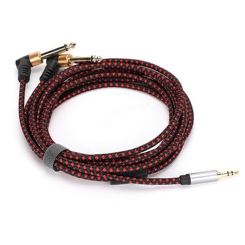 3.5mm 1/8 » TRS Mâle à 2X 6.35mm 1/4 » TS Mâle Mono Splitter de câble de type Y Compatible pour les systèmes stéréo domestiques Ordinateurs portables Amplificateurs Tables de mixage MP3