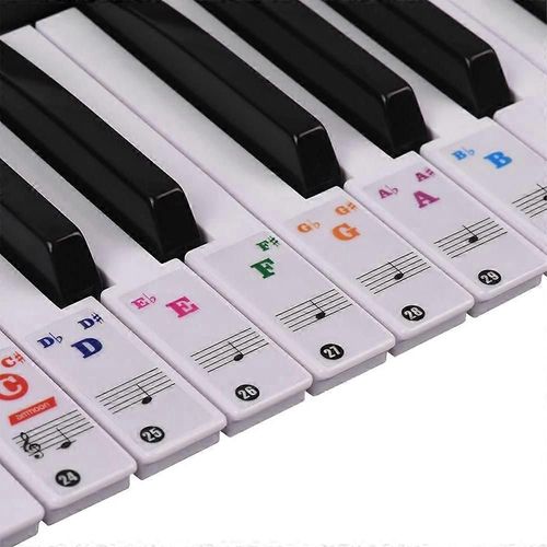 Autocollants De Piano Couleur Pour Claviers À 88 Touches Excellent Outil Visuel Pour Les Enfants