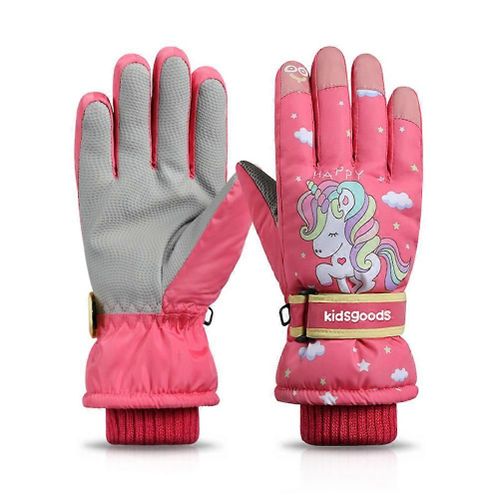 Gants D'hiver Pour Enfants Gants De Ski De Neige Imperméables Gants Chauds Coupe-Vent De Dessin Animé Pour Enfants Filles Garçons