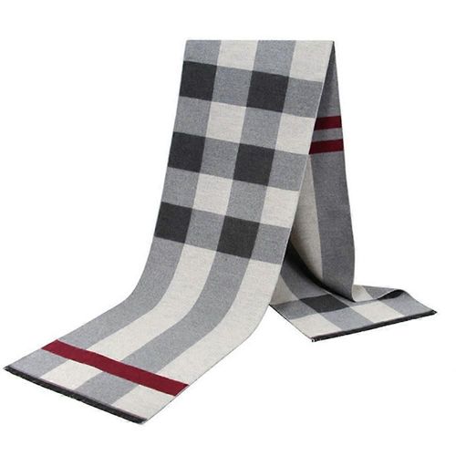 Homme Luxe Doux Chaud Élégant Plaid Senior Cachemire Sensation Écharpe Chaude
