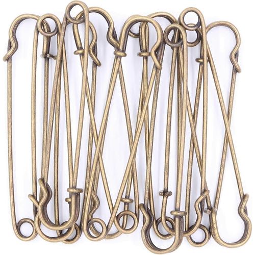 Grandes Épingles À Nourrice En Acier Inoxydable, Paquet De 15 Épingles À Couverture Extra Fortes, 3/4 De Pouce, Pour L'artisanat Et Les Kilts