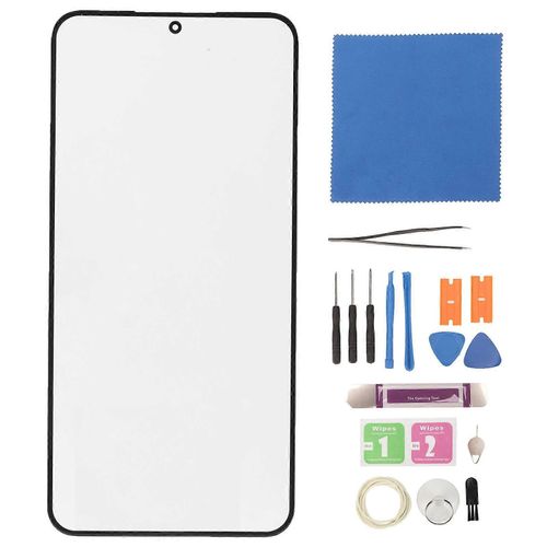 Écran Avant De Téléphone En Verre Noir Avec Outils Professionnels Panneau D'écran Extérieur Avant De Téléphone Pour Galaxy S22 + Plus 5g