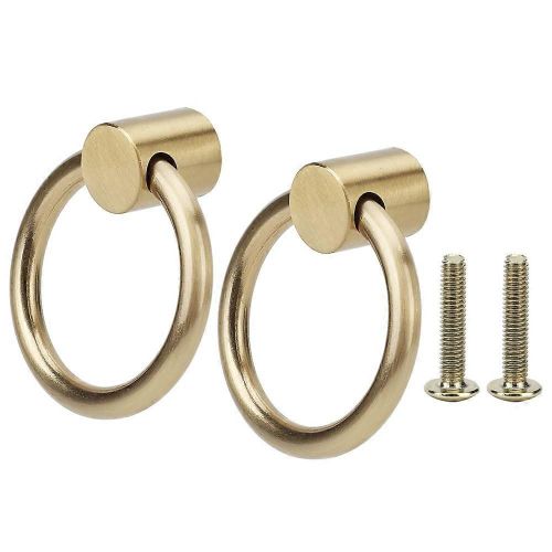 2pcs Vintage en laiton bijoux boîte poignée anneau meubles cuisine armoire porte tirer bouton