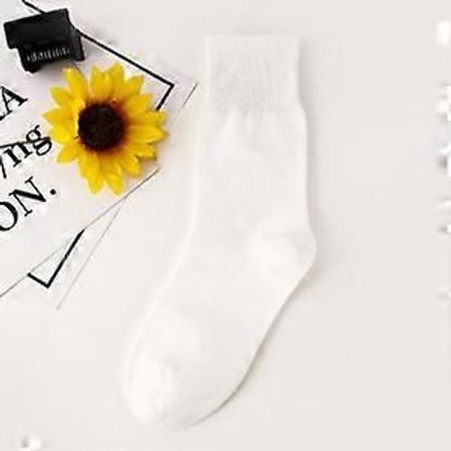 Mode Confortable Casual Laine Chaussettes Couleur Pure Sans Motif Sept Paires De Chaussettes Pour Cadeaux Pour Femmes