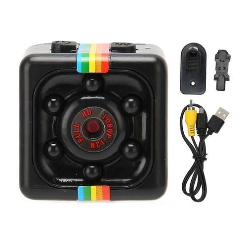 Mini Caméra 1080P HD Vision Nocturne 140 Degrés Objectif Petit Caméscope DV Sport pour Extérieur Intérieur Noir